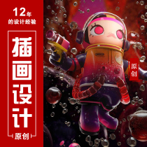 Illustrator Design Hands Plover Cartoon Character Avatar Poster Industry Packaging Custom Poster Country Tide Plotter icon