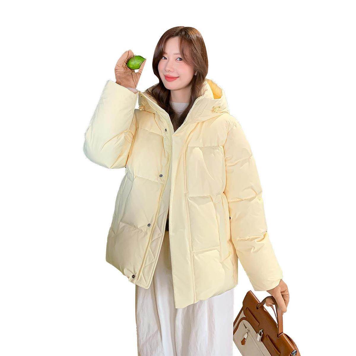 MM明摩女装短款羽绒服女冬小个子宽松加厚90白鸭绒外套官方旗舰店 - 图3