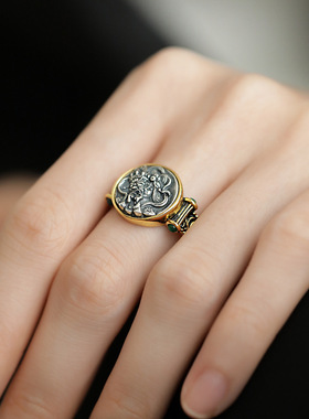 高定扎基拉姆唐草纹戒指