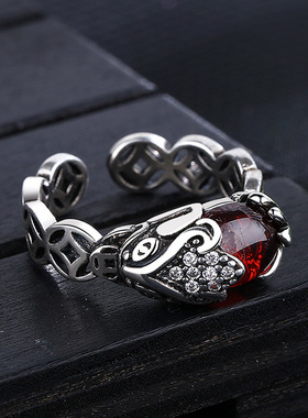 原创新款铜钱石榴石貔貅