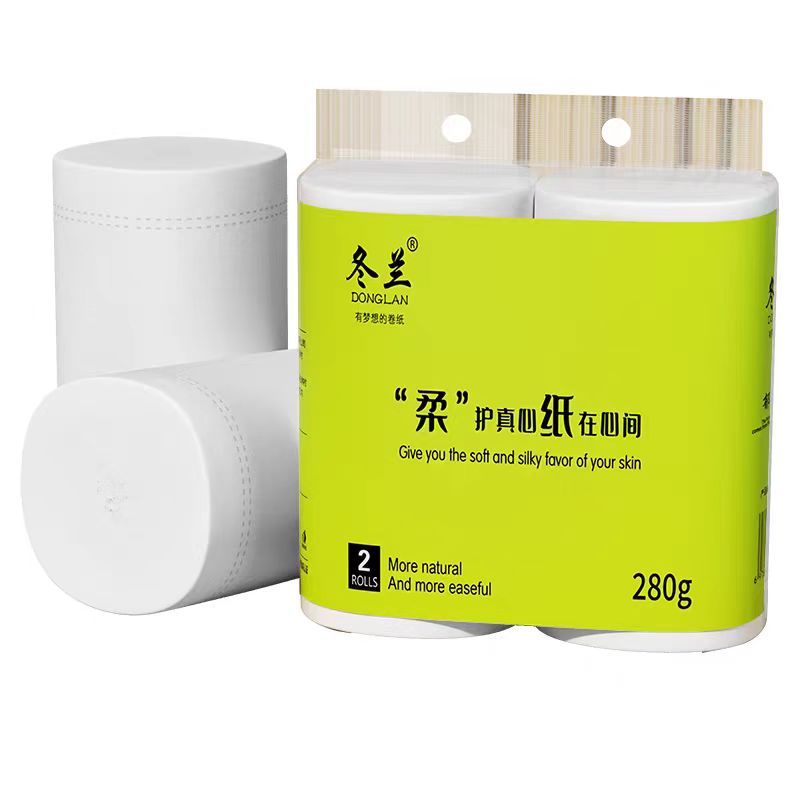 冬兰加粗2卷卫生纸卷纸家用实惠装卫生间卷筒纸手纸厕所专用纸巾 - 图3