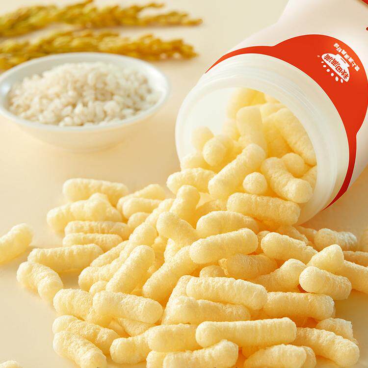 秋田满满婴幼儿6个月+零食宝宝辅食米香有机胚芽小飞机手指泡芙