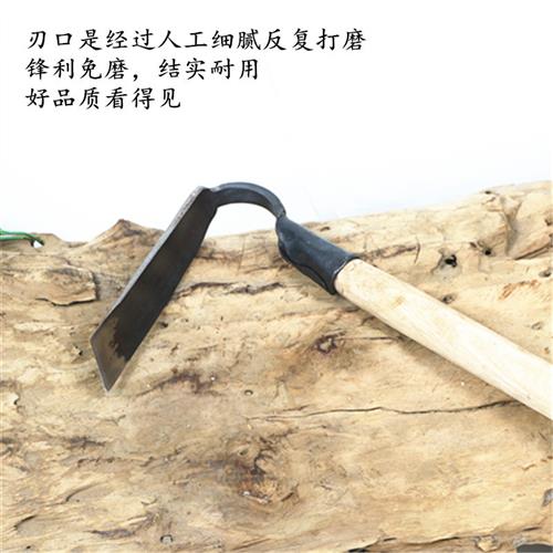 迷你小锄头农具种菜除草锄锻打农用锄弹簧钢小挖锄园林工具小条锄