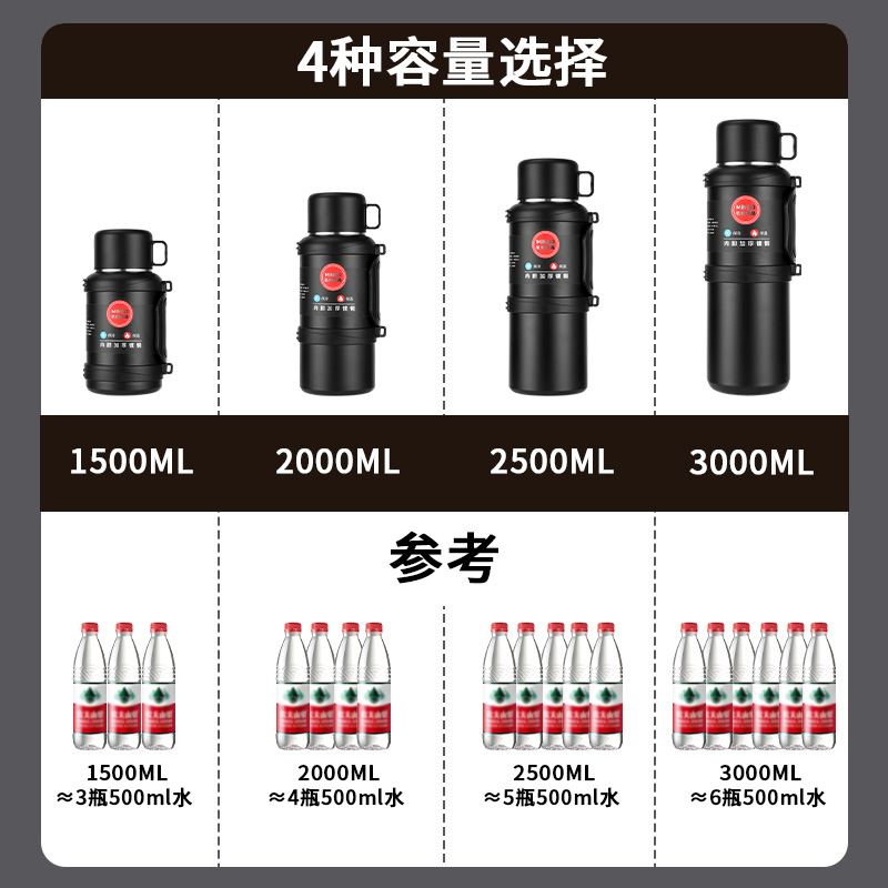 MINISO名创优品保温壶大容量车载旅行壶户外大号水壶暖壶官方正品