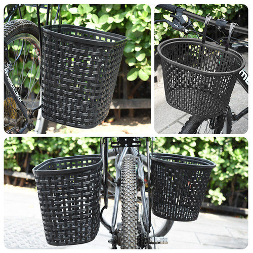 山地车前车筐自行车筐前置款单车篮子前挂篮前框放书包神器菜篮子 - 图3