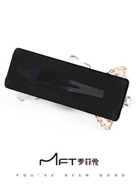 轻奢抓夹紫罗兰盘发饰羽毛气质