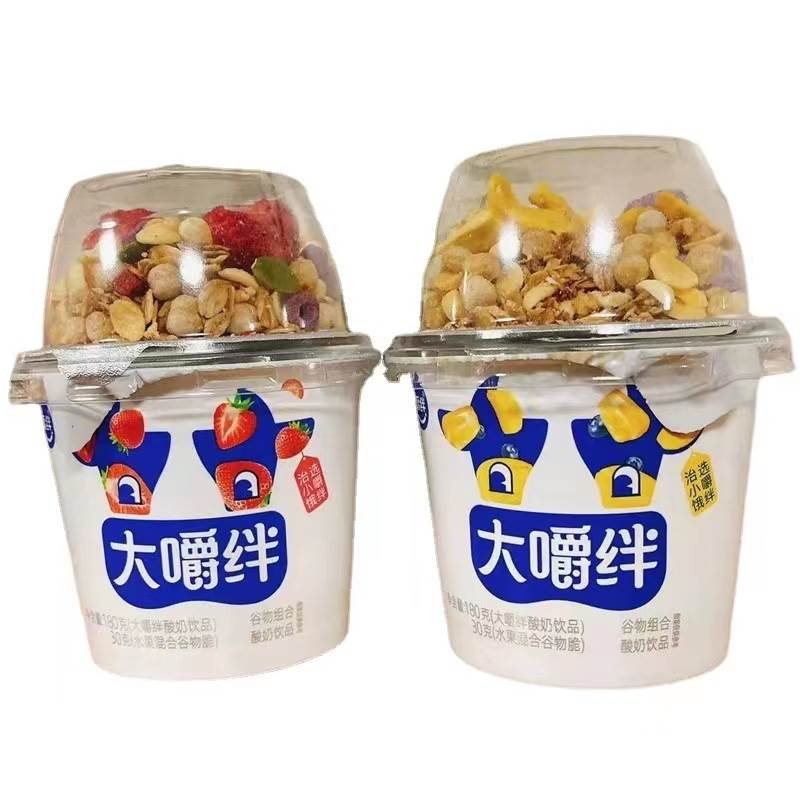 大嚼绊酸奶杯水果混合谷物脆草莓菠萝蜜口味代餐搅拌酸奶网红食品