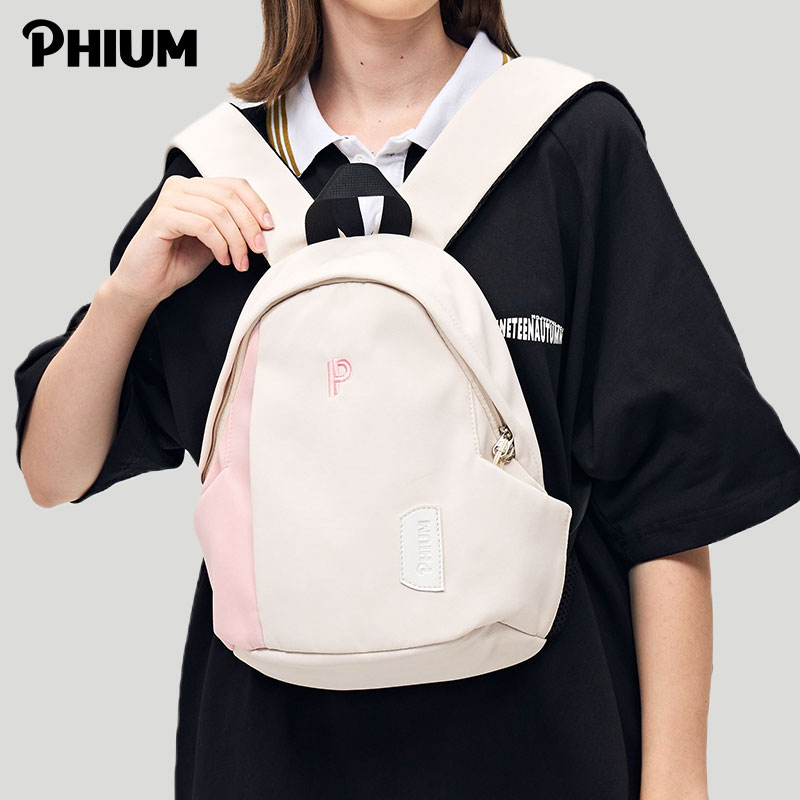 PHIUM® 迷你双肩包女简约百搭ins潮书包大学生书包高级感小背包 - 图2