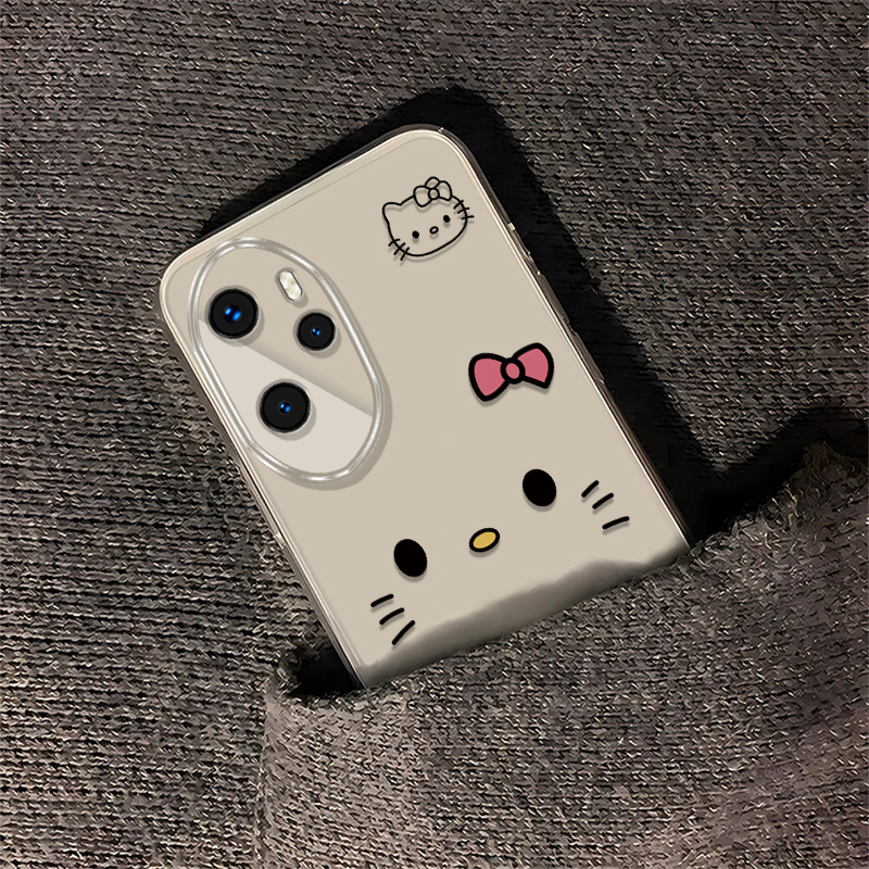 可爱kt猫适用荣耀100Pro手机壳新款MAA-AN10防摔镜头全包男女挂绳创意透明软壳保护套高级感时尚个性小众情侣 - 图1