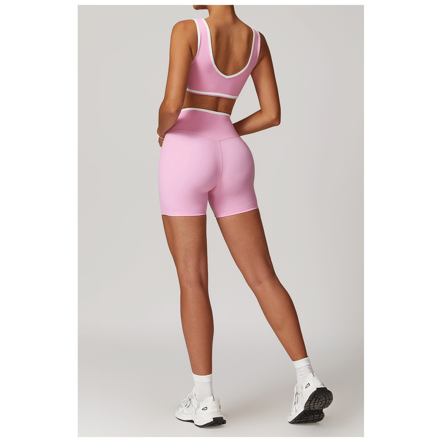 *alo同款交叉高腰瑜伽短裤紧身裸感蜜桃提臀运动短裤女外穿健身裤,淘宝优惠券,粉丝福利购,淘宝优惠卷