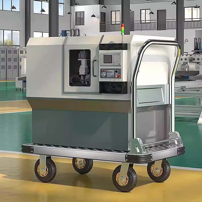 德国加厚钢板小推车拉货手推车平板车静音可折叠搬运转向轮大推车 - 图2