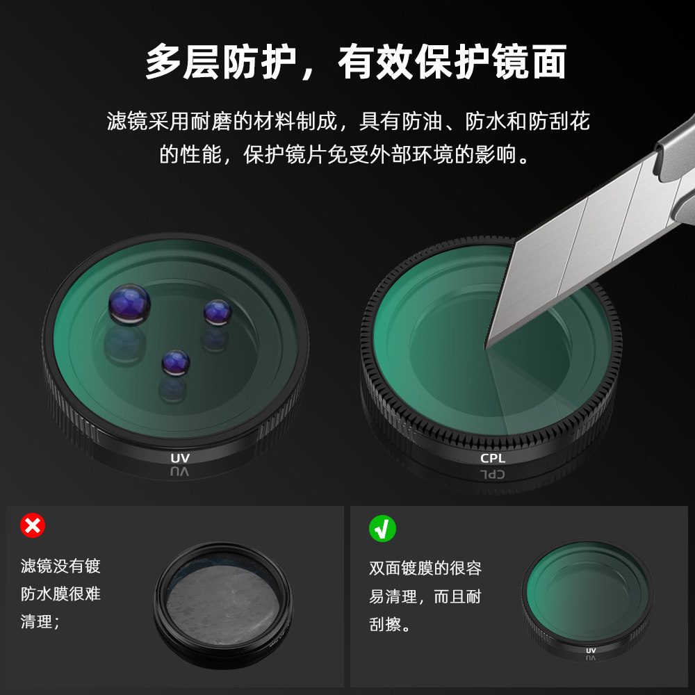 BRDRC适用影石Insta360 GO3S滤镜 拇指运动相机CPL偏振镜UV镜头保护镜ND减光摄影套装屏幕钢化膜保护膜配件,淘宝优惠券,粉丝福利购,淘宝优惠卷