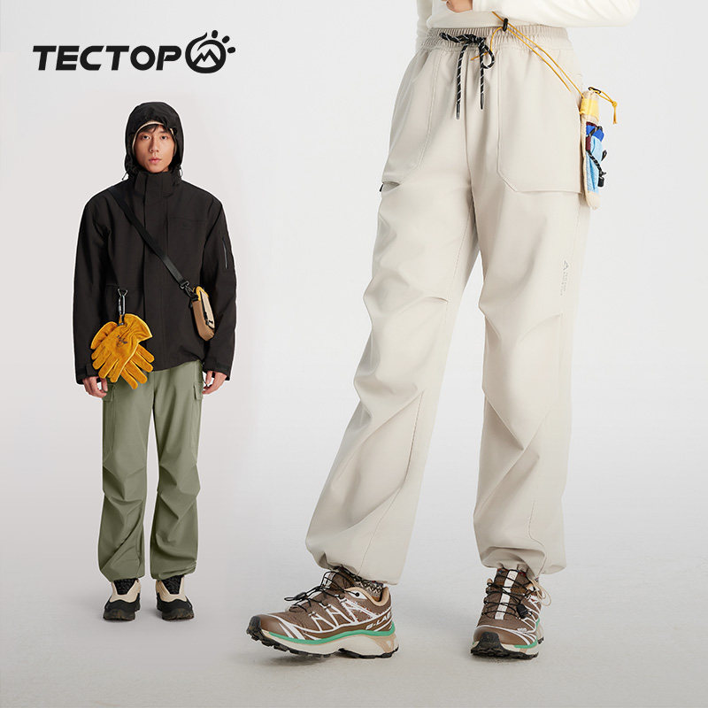 探拓户外加绒软壳裤男女款工装裤防风防泼水伞兵裤徒步登山冲锋裤,淘宝优惠券,粉丝福利购,淘宝优惠卷
