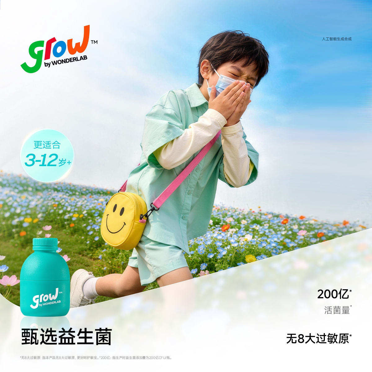 【618买贵退差】万益蓝WonderLab儿童敏宝益生菌好鼻子敏舒菌敏感