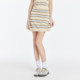 GUUKAHERO contrasting color patchwork apricot striped skirt