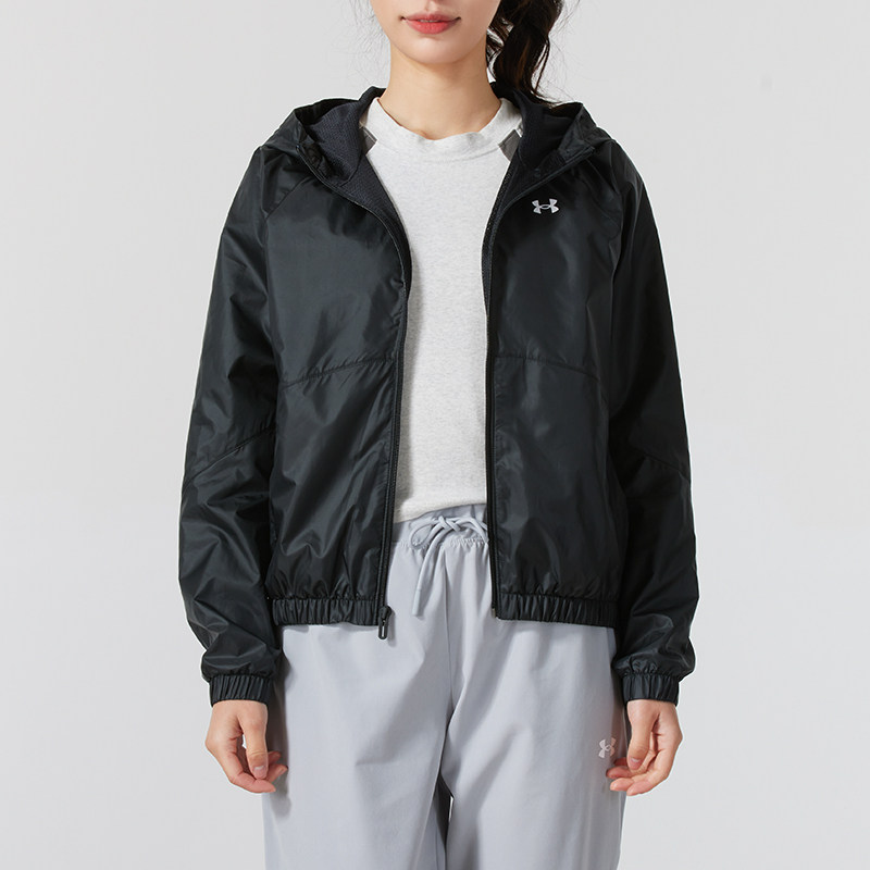 UA/������Rival Sport WindbreakŮ��֯��ñ�п˻����˶���������