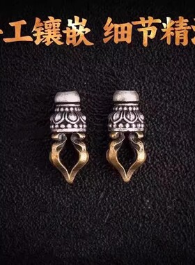 金刚杵弟子珠丨原创藏传文玩手串三通配件diy小饰品925隔珠