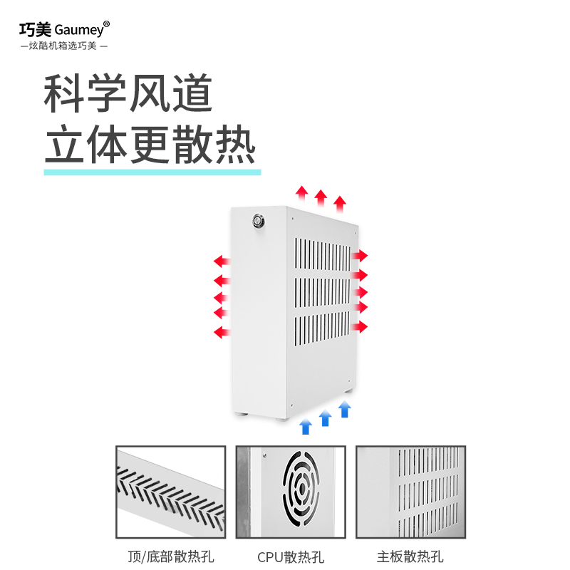 ITX机箱DC-ATX外置电源桌面台式mini机立体散热小机箱紧凑型Q36 - 图2