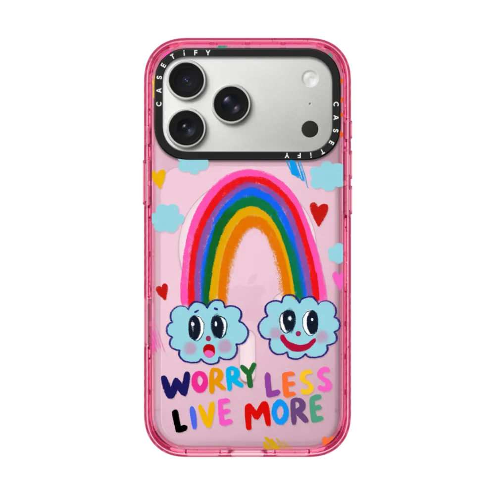 现货CASETiFY少些焦虑多多生活适用苹果iPhone17 Pro Max手机壳16/15/14磁吸时尚可爱ins彩虹air网红13保护套