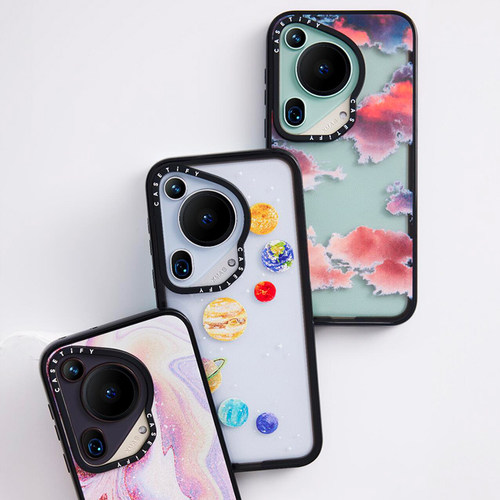 CASETiFY香港时尚潮牌透明黑色适用华为Pura P70 Pro手机壳Ultra/p70 pro+个性创意高端全包强韧防摔款保护套 - 图0