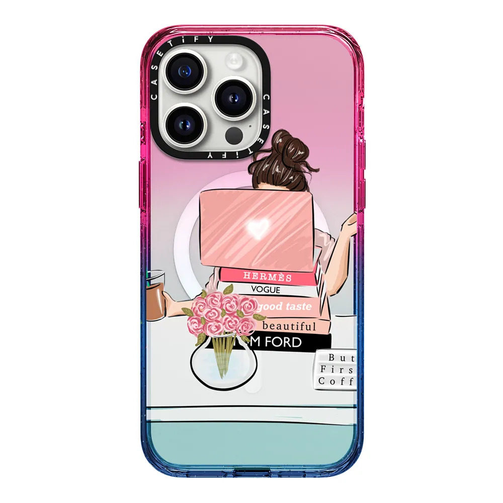 现货CASETiFY时髦女上司适用苹果iPhone15 Pro Max磁吸手机壳14/13/12时尚潮牌小众插画艺术家全包防摔保护套