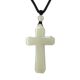 Natural authentic Hetian jade cross pendant