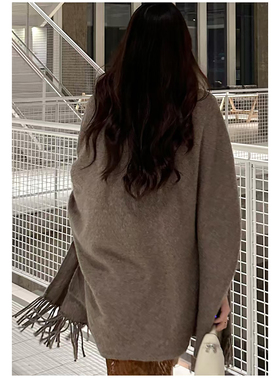 100%纯羊毛斗篷披肩女2026新款