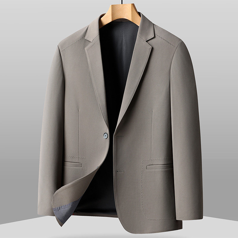 老人头男士西装上衣2025春秋季新款商务休闲西服抗皱免烫百搭外套,淘宝优惠券,粉丝福利购,淘宝优惠卷
