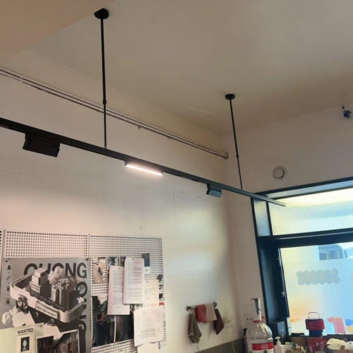 迷你款吊装磁吸轨道灯吊线办公室吧台店铺展厅磁吸明装导轨灯射灯 - 图2