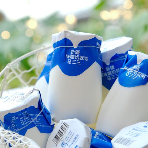 【新疆直发】马三三原味酸奶低温早餐奶益生菌酸奶180g*11罐 - 图0