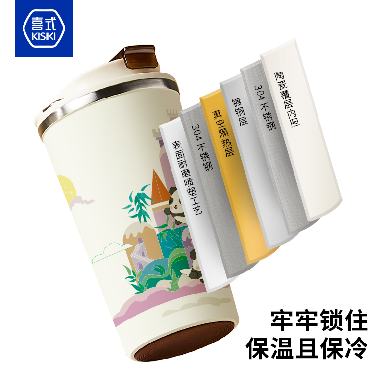 喜式咖啡杯便携随行杯陶瓷内胆保温杯礼品杯文创系列【IP联名款】