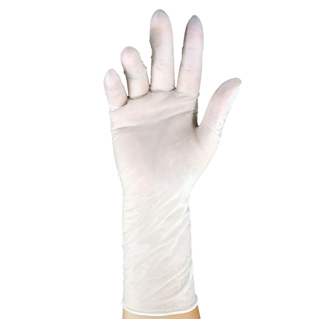 Pull back non-slip durable thickened nitrile extended gloves