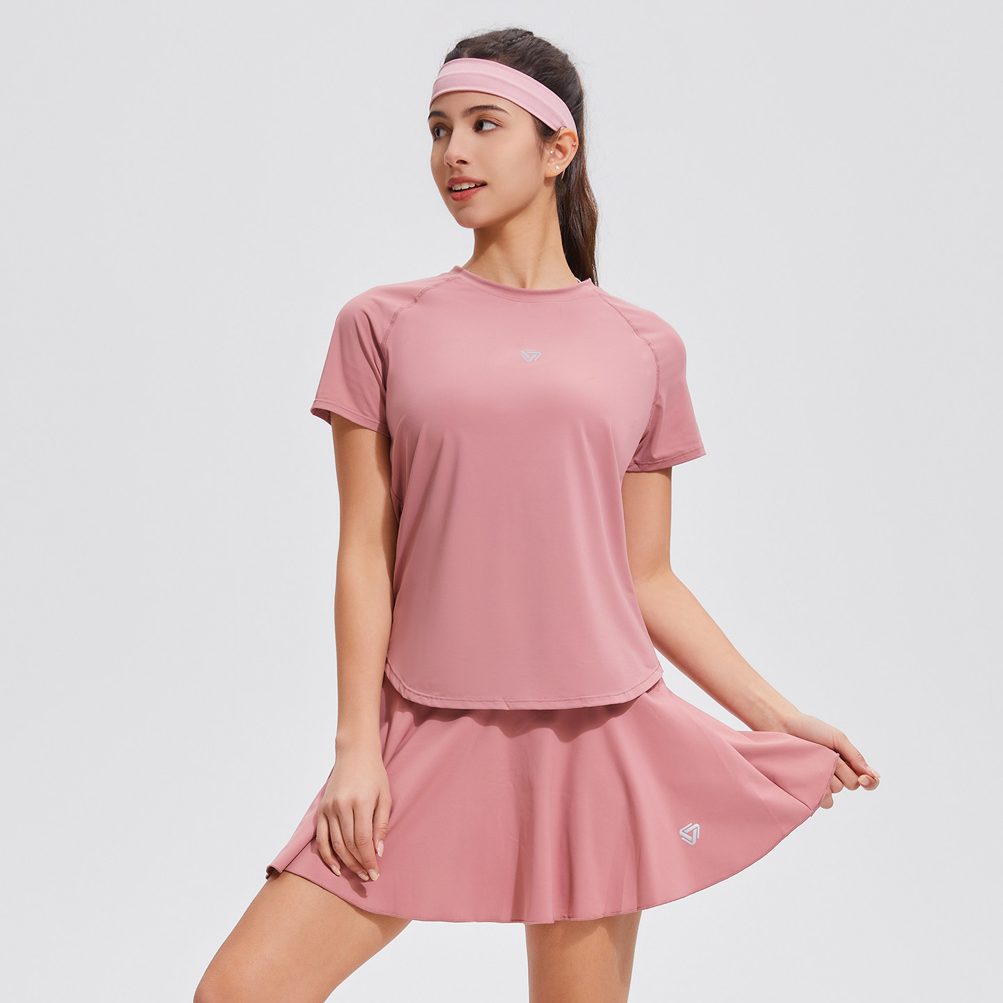 cosleaf/科里芙运动套装女夏季短袖跑步健身网球短裙透气速干上衣,淘宝优惠券,粉丝福利购,淘宝优惠卷