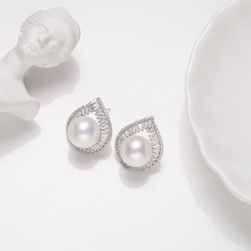 Audrey PearlS925银淡水珍珠耳饰11mm V201-D409,淘宝优惠券,粉丝福利购,淘宝优惠卷