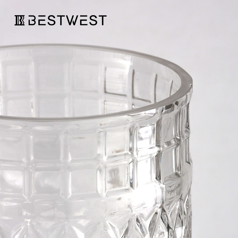 Best west 透明水培玻璃花瓶摆件创意家居客厅玄关装饰品桌面器皿,淘宝优惠券,粉丝福利购,淘宝优惠卷