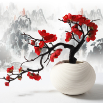 Plum Blossom Emulation Dry Flower Bouquet Chinese Flower Bouquet Bonsai Parlor Living-room Pendulum decorated for New Years New Years Ramei Fake Flowers Furnishing