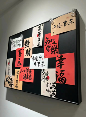 电表箱装饰画黑板磁吸冰箱贴中古风上掀开电闸盒遮挡开关遮丑挂画