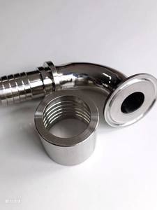 毅力直供304不锈钢快装扣压弯头90度TC卡箍接头适合多种胶管