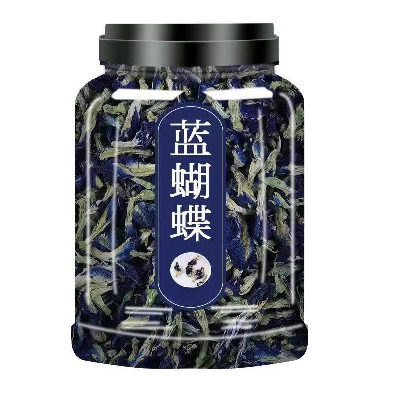 蝶豆花干花旗舰店食用色素蓝蝴蝶花茶奶茶商用烘焙调色搭洛神花茶