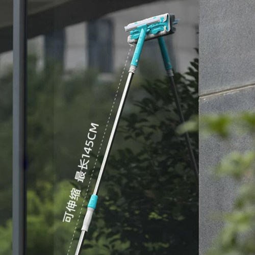 茶花擦玻璃家用擦窗户刮水器保洁清洁工具清洗窗刷可伸缩杆玻璃刷 - 图2