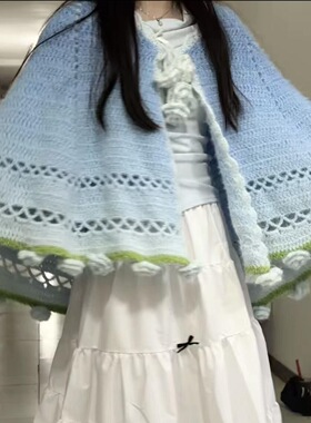 DIY渐变玫瑰花束镂空钩织材料包