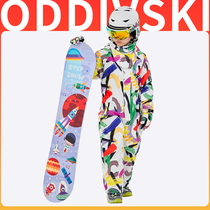 oddivski children ski suit one-piece suit boy girl waterproof windproof warm baby ski pants winter