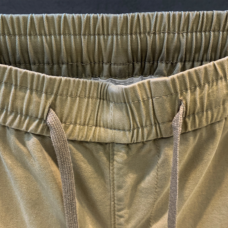 高支纯棉水洗卡其色潮牌休闲裤男工装裤微宽松锥形小直筒哈伦裤子,淘宝优惠券,粉丝福利购,淘宝优惠卷