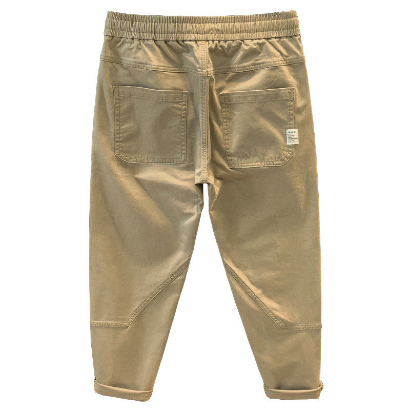 高支纯棉水洗卡其色潮牌休闲裤男工装裤微宽松锥形小直筒哈伦裤子,淘宝优惠券,粉丝福利购,淘宝优惠卷