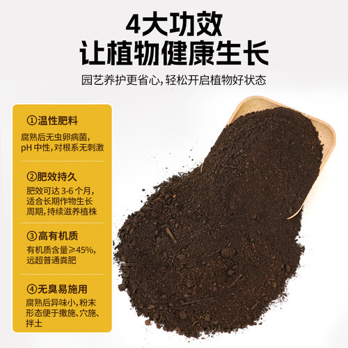 植物发酵羊粪有机肥料植物盆栽肥料羊粪蛋营养土通用花卉绿植肥料 - 图0