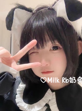奶兔姬*呆萌修勾/ 手作犬耳发箍cos兽耳Lolita可爱漫展毛绒耳朵