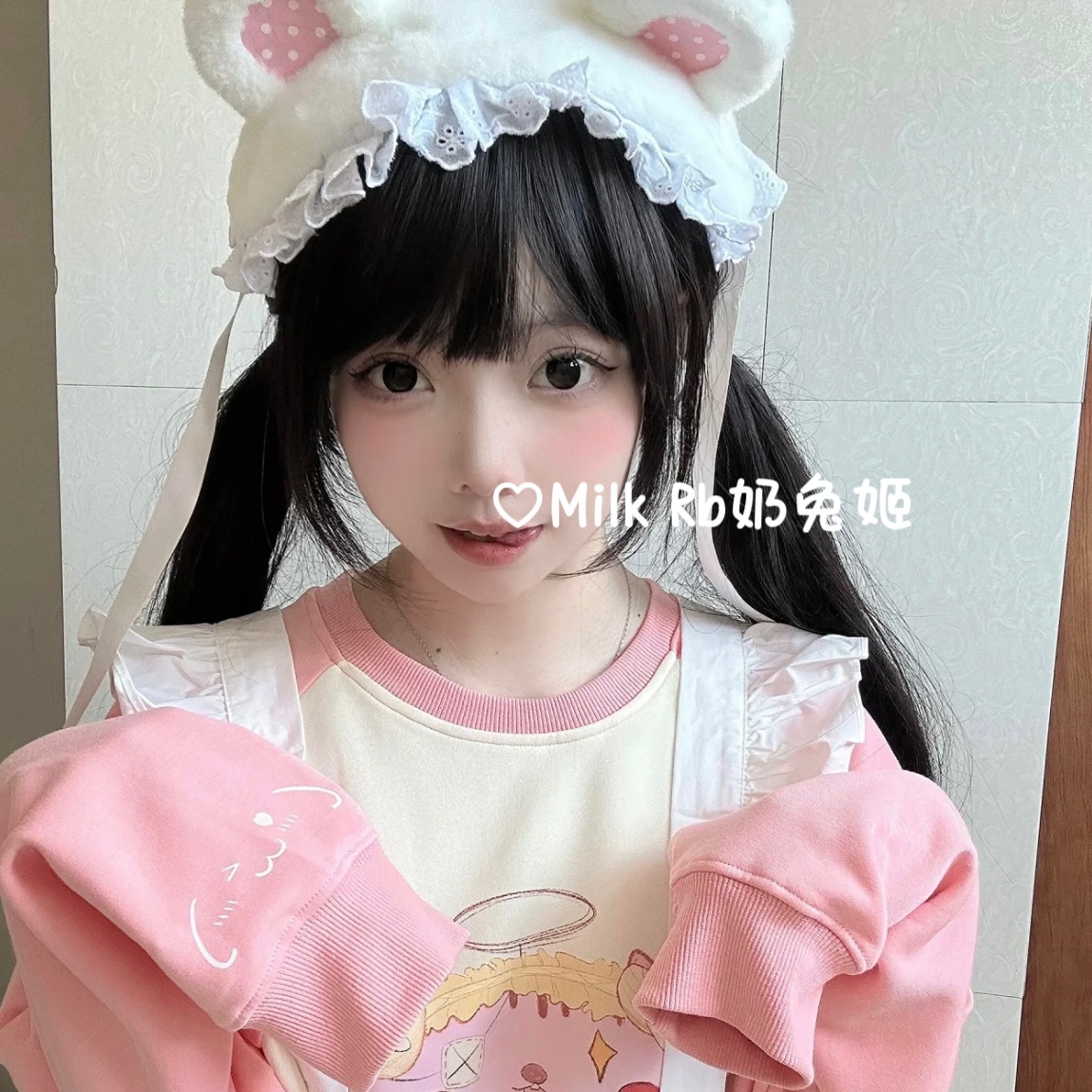 奶兔姬*糖果小熊/ Lolita少女头饰熊耳漫展蝴蝶结兽耳KC蕾丝发带-图2