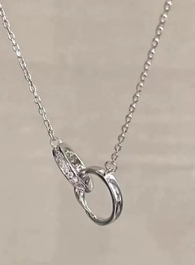 轻奢小众环环相扣项链女ins