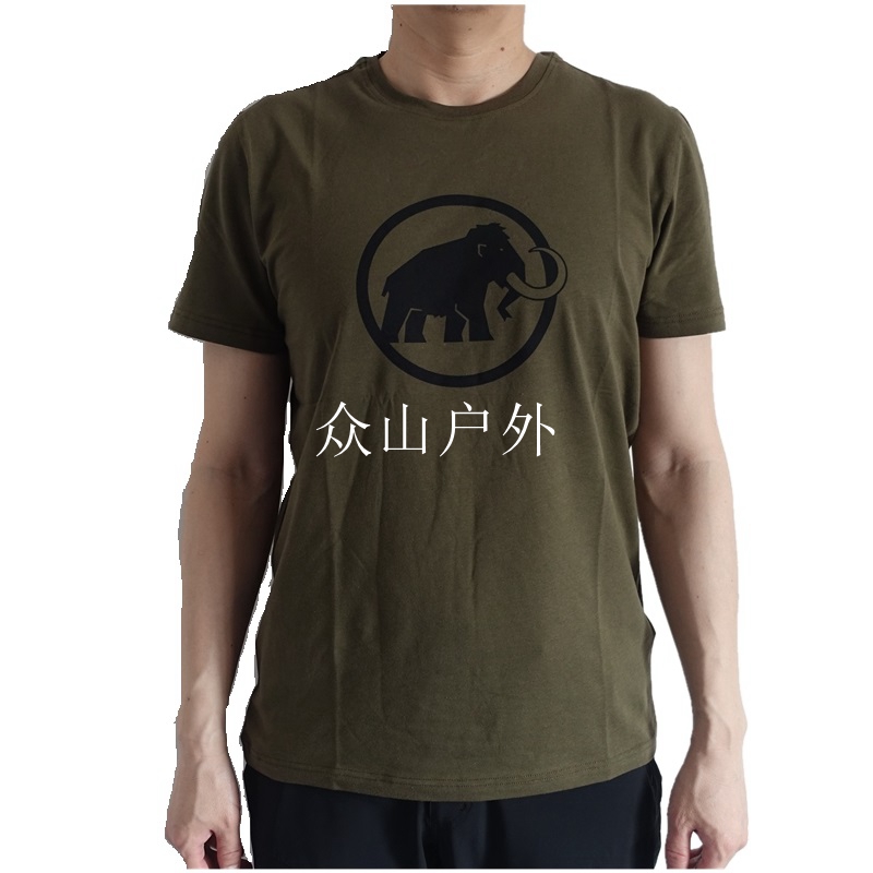 22款Mammut Classic猛犸象男户外经典LOGO有机棉短袖长袖T恤02240 - 图1