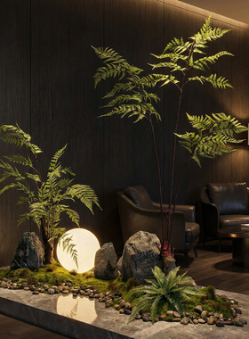 仿真绿植造景室内假花植物景观露营风装饰花槽造景组合假植物套装